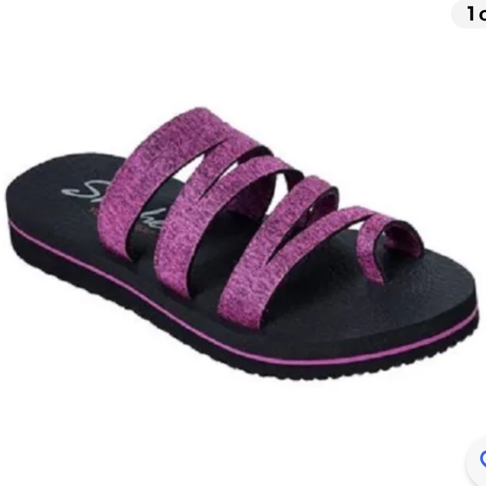 Skechers Zenflex Camp Zen Flip Flop Sandal Raspberry Yoga Foam size 7